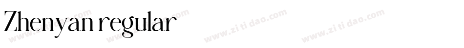 Zhenyan regular字体转换